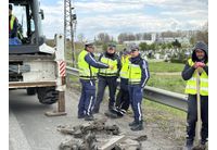 Вземане на асфалтови проби от Северната тангента
