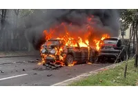 Взривеният автомобил