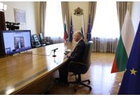 Видеоконферентна връзка между държавните и правителствени ръководители на страните от коалицията, в която участва и министър-председателят Росен Желязков