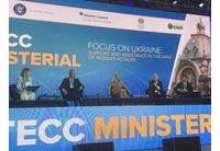 Министърът на енергетиката Владимир Малинов по време на петата министерска среща на Партньорството за трансатлантическо сътрудничество в областта на енергетиката и климата (P-TECC), която се провежда в румънската столица Букурещ