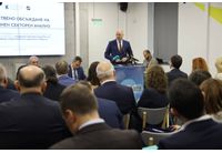 министър-председателят Росен Желязков по време на общественото обсъждане на междинния секторен анализ за състоянието на конкуренцията в модерната търговия на дребно със селскостопански и бързооборотни хранителни продукти, организирано от Комисията за защита на конкуренцията