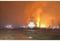 Пожар в нефтения терминал