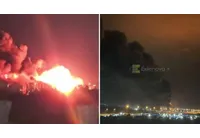 Пожар в промишлената зона на Санкт Петербург