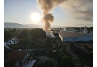 Пожар в цех за пелети в село Дунавци