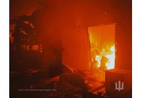 Пожар вследствие на руския терористичен удар с дронове