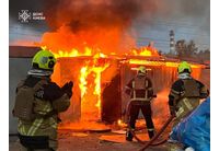 Пожар вследствие руски терористичен удар