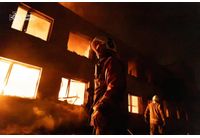 Пожраи в Киев, вследствие на руския терористичен удар