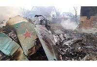 Унищожен в Украйна руски  самолет