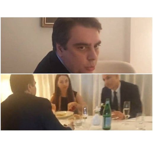 Асен Василев и компания в ресторант "Ла Кампанина"