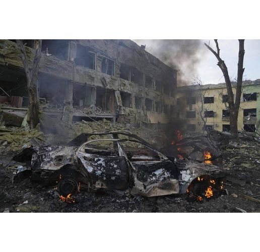 Бомбардировка на болница от руските военнопрестъпници в Украйна
