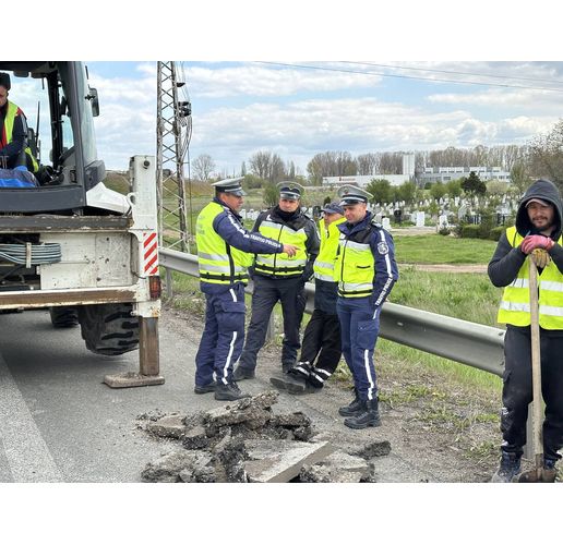 Вземане на асфалтови проби от Северната тангента