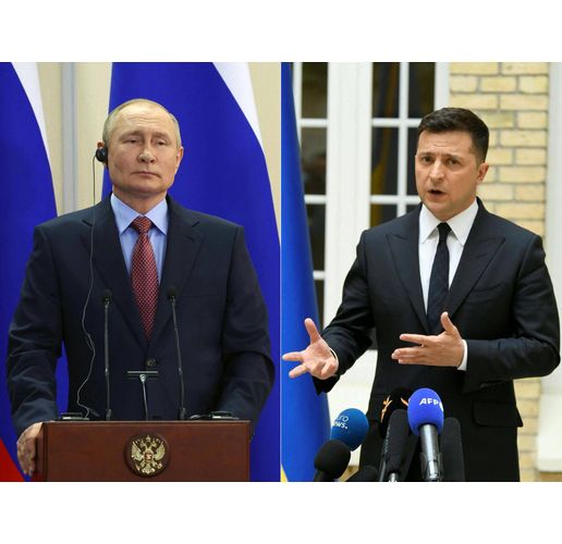Владимир Путин и Володимир Зеленски