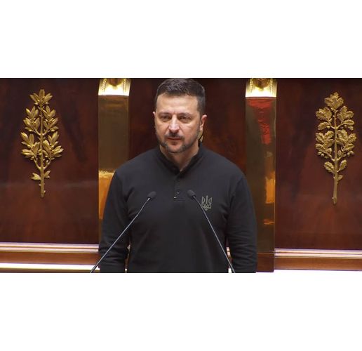Володимир Зеленски пред френския парламент 