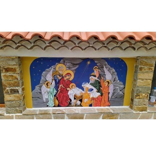 Възстановените стенописи в църквата в село Варвара