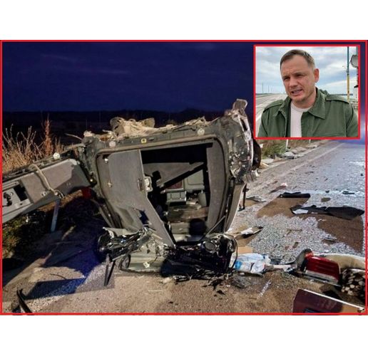 Кирил Стремоусов и катастрофиралият му автомобил