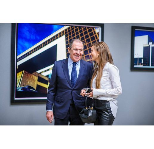 Лавров и неговата дъщеря Екатерина Винокурова