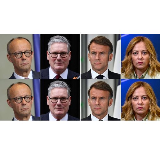 Мерц, Стармър, Макрон, Мелони 