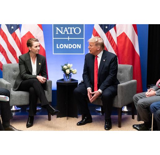 Мете Фредериксен и Доналд Тръмп