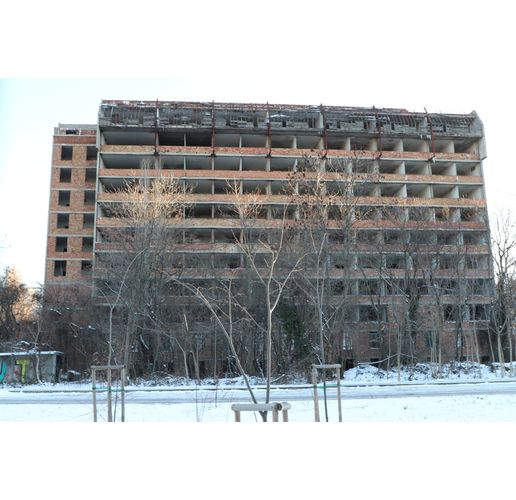 Недостроената сграда на Националната детска болница в София