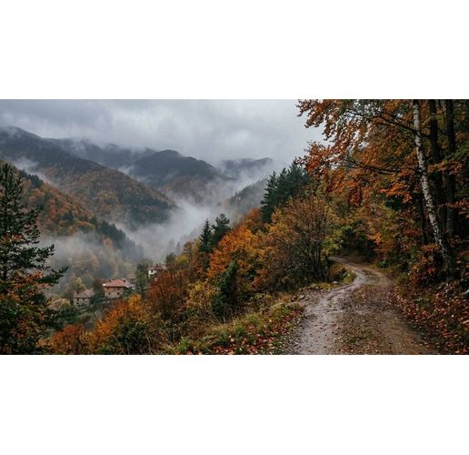 Облачно и дъждовно есенно време
