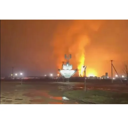 Пожар в нефтения терминал