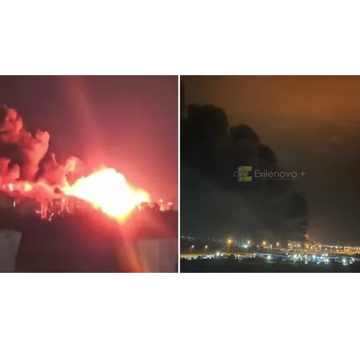 Пожар в промишлената зона на Санкт Петербург
