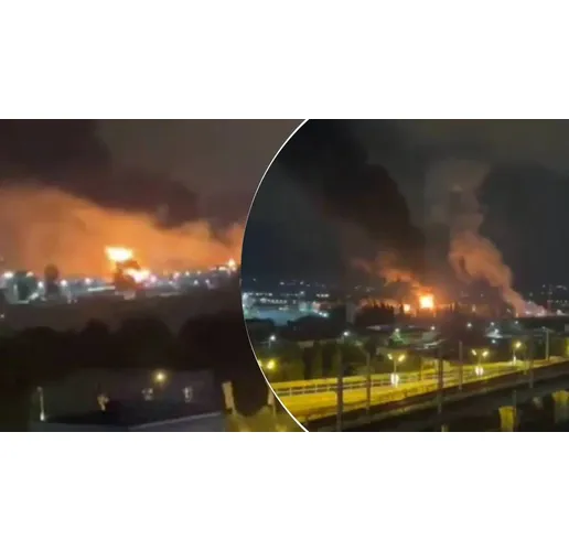 Пожар в рафинерия в Русия