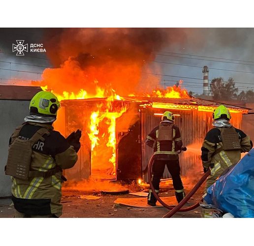 Пожар вследствие руски терористичен удар