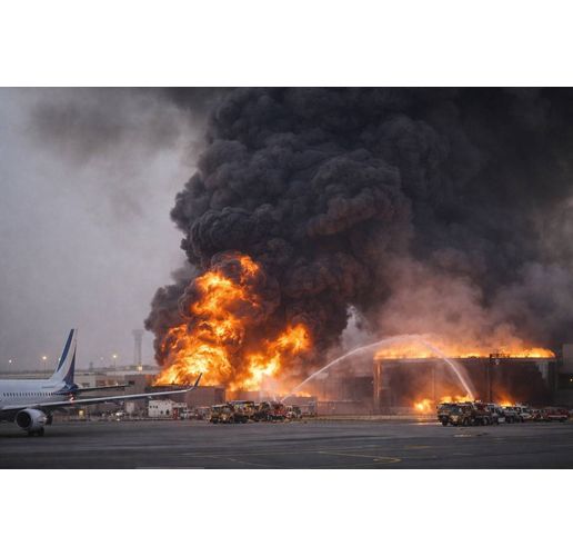 Пожар на летище