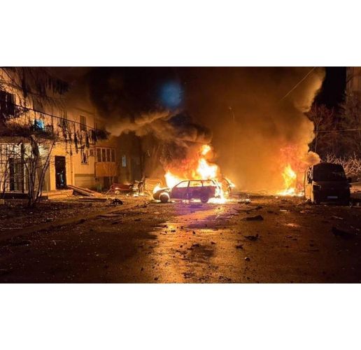 Пожари вследствие на руския терористичен удар