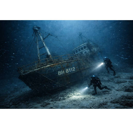 Потъналият риболовен кораб BH 8112