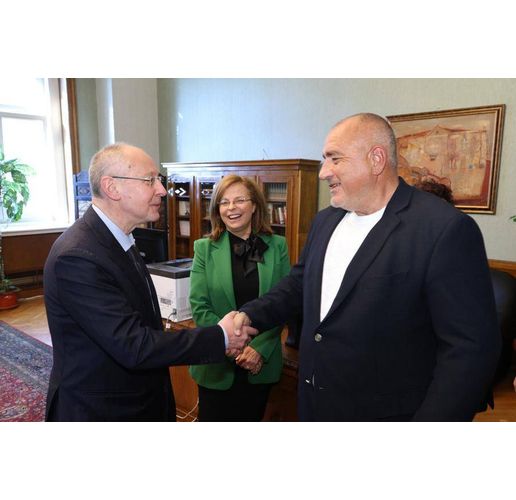 Председателят на ГЕРБ Бойко Борисов на среща с евродепутата Сергей Станишев