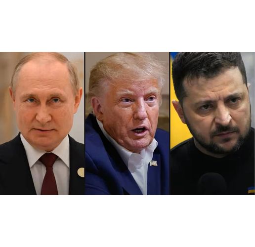 Путин, Тръмп, Зеленски