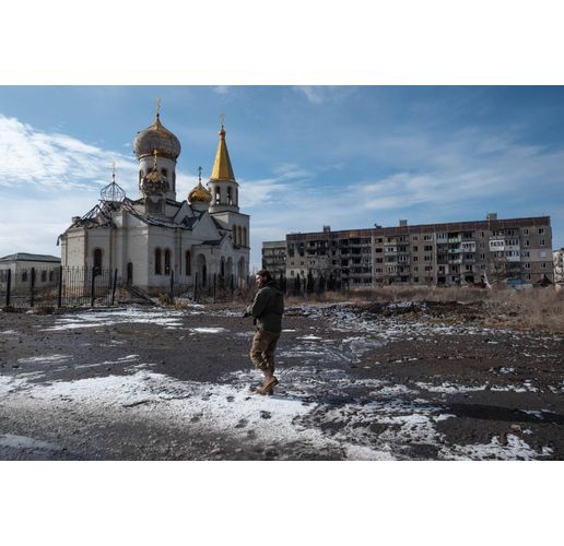 Разрушена от руските окупатори църква в Украйна