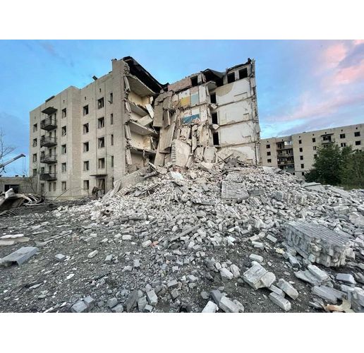 Разрушения от руския ракетен обстрел