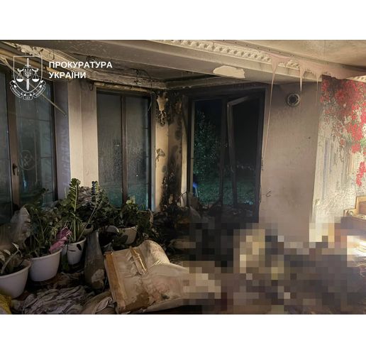 Разрушеният частен дом в Киевска област