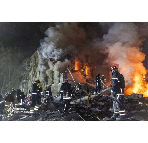 Разрушенията в Харков вследствие на руския терористичен удар