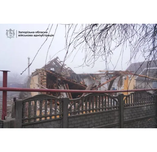 Разрушения в Запорожие вследствие на руския терористичен удар