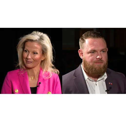 Републиканката Лий Уомбсганс и демократът Тейлър Ремет