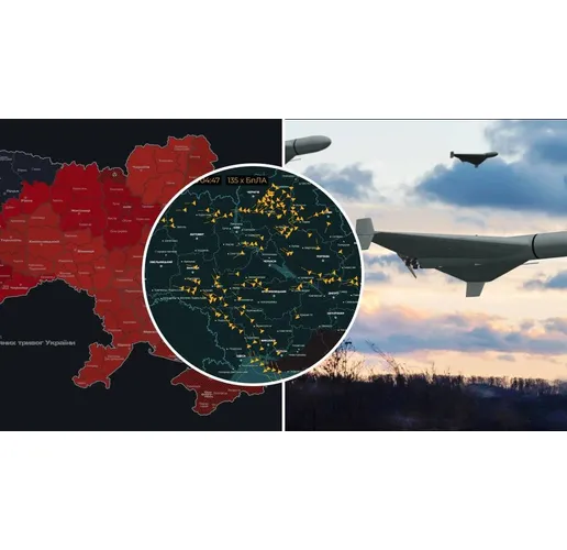 Терористична Русия атакува Украйна с дронове и ракети