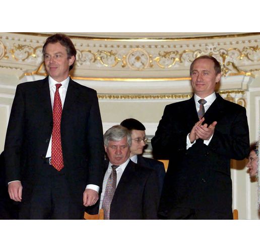 Тони Блеър и Владимир Путин