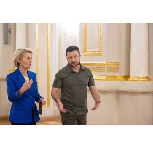 Урсула фон дер Лайен и Володимир Зеленски