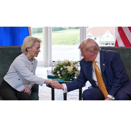 Урсула фон дер Лайен и Доналд Тръмп