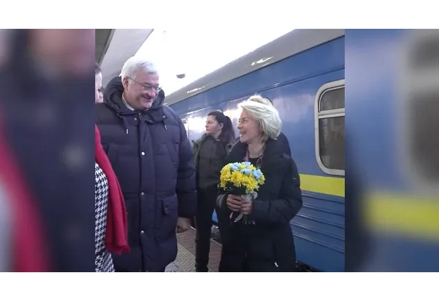 Урсула фон дер Лайен обяви че е пристигнала в Киев