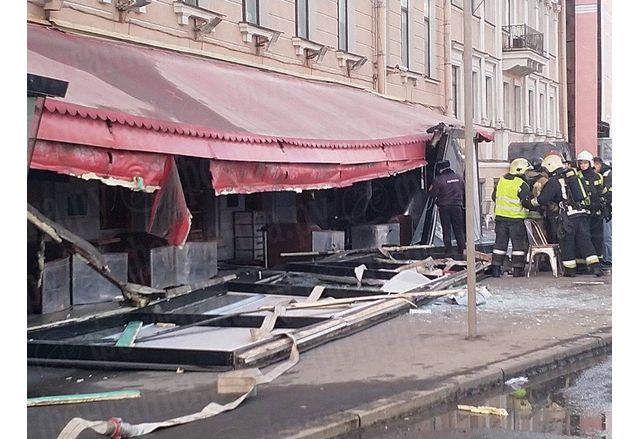 Взривеното кафене на Пригожин в Санкт Петербург