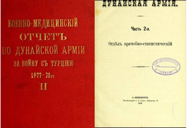 Военно-медицинския отчет на Дунавската армия за войната с Турция 1877-1878 гг.