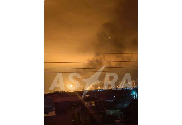 Горяща руска рафинеря