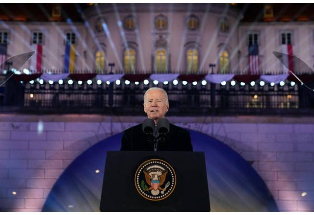 Американският президент Джо Байдън каза днес в реч във Варшава