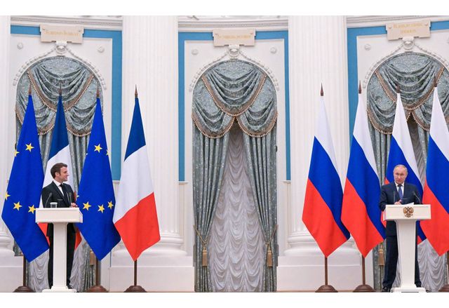 Френският президент Еманюел Макрон каза днес в Киев че предния