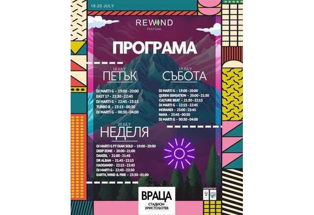 Започва Rewind Vratsa Festival 2025